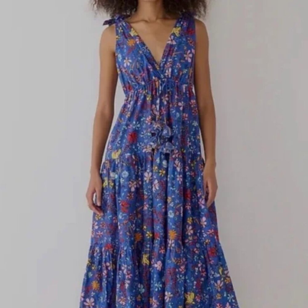 Dauphinette X J.Crew tie-shoulder maxi cover-up dress - Size XS